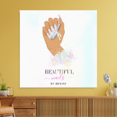 holografische nagellak slachterij hand nagels tech canvas afdruk (Insitu (Woonkamer))