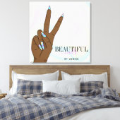 holografische nagellak slachterij hand nagels tech canvas afdruk (Insitu (Slaapkamer))