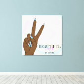 holografische nagellak slachterij hand nagels tech canvas afdruk (Insitu (Houten vloer))