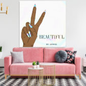 holografische nagellak slachterij hand nagels tech canvas afdruk (Insitu (Woonkamer))