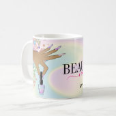 holografische nagellak slachterij hand nagels tech koffiemok (Voorkant links)