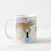 holografische nagellak slachterij hand nagels tech koffiemok (Links)