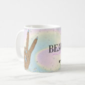 holografische nagellak slachterij hand nagels tech koffiemok (Voorkant links)