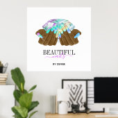 holografische nagellak slachterij hand nagels tech poster (Thuiskantoor)