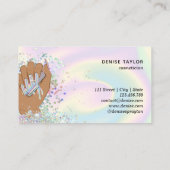 holografische nagellak slachterij hand nagels tech visitekaartje (Achterkant)