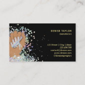 holografische nagellak slachterij hand nagels tech visitekaartje (Achterkant)