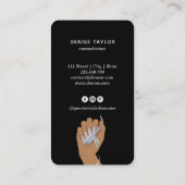 holografische nagellak slachterij hand nagels tech visitekaartje (Achterkant)