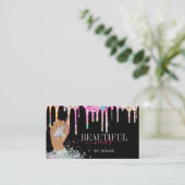 holografische nagellak slachterij hand nagels tech visitekaartje (Staand voorkant)