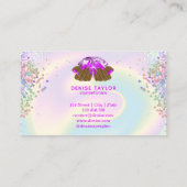 holografische nagellak slachterij hand nagels tech visitekaartje (Achterkant)