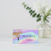 holografische nagellak slachterij hand nagels tech visitekaartje (Staand voorkant)