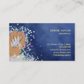 holografische nagellak slachterij hand nagels tech visitekaartje (Achterkant)