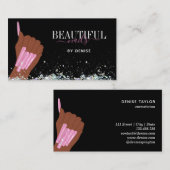 holografische nagellak slachterij hand nagels tech visitekaartje (Voorkant / Achterkant)