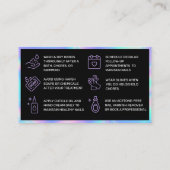 Holografische nagels Aftercare-kaart Visitekaartje (Achterkant)