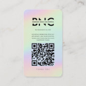 Holografische Nail Artiest Modern Instagram Visitekaartje (Achterkant)