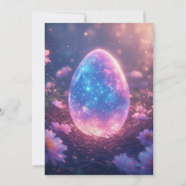 Holografische Neon Paaseieren Kaart