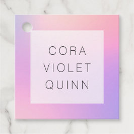 Holografische Ombre Favor Tags Bedankjes Labels