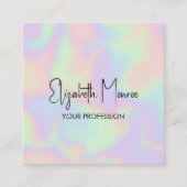 Holografische Opal Edelsteen Vierkante Visitekaartje (Voorkant)