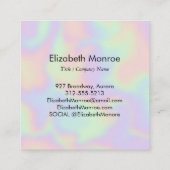 Holografische Opal Edelsteen Vierkante Visitekaartje (Achterkant)