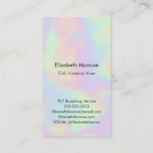 Holografische Opal Edelsteen Visitekaartje (Achterkant)