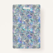 Holografische Opal Stone achtergrond Badge (Achterkant)