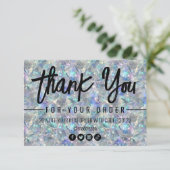 Holografische Opal Stone achtergrond Bedankkaart (Staand voorkant)