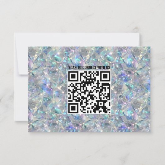 Holografische Opal Stone achtergrond Bedankkaart (Achterkant)