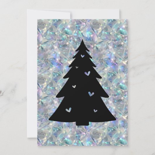 Holografische Opal Stone achtergrond feestdag Kaart (Achterkant)