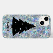 Holografische Opal Stone Achtergrond Feestdagen Na Case-Mate iPhone Case (Achterkant (horizontaal))