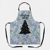 Holografische Opal Stone achtergrond Kerstmis Mama Schort (Voorkant)