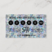 Holografische Opal Stone achtergrond Klantenkaartje (Achterkant)