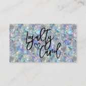 Holografische Opal Stone achtergrond Klantenkaartje (Voorkant)