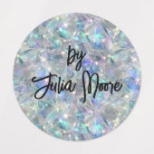 Holografische Opal Stone achtergrond Labels (Design 1)
