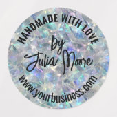 Holografische Opal Stone achtergrond Labels (Design 2)