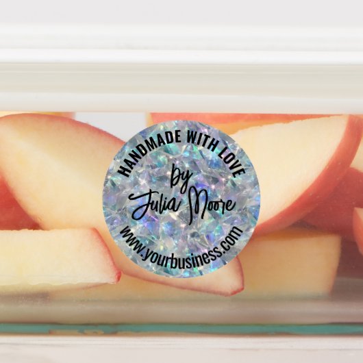 Holografische Opal Stone achtergrond Labels (Aangebracht)