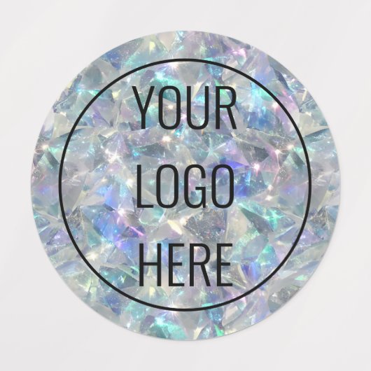 Holografische Opal Stone achtergrond Labels (Design 2)