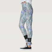 Holografische Opal Stone achtergrond Leggings (Links)