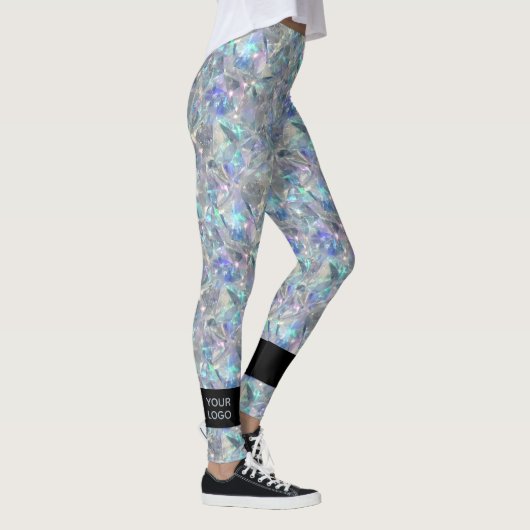 Holografische Opal Stone achtergrond Leggings (Rechts)