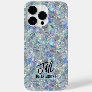 Holografische Opal Stone Achtergrond Monogram Case-Mate iPhone 14 Pro Max Hoesje