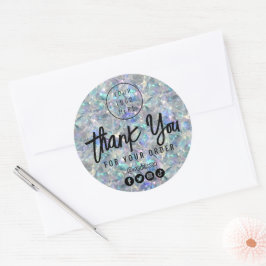 Holografische Opal Stone achtergrond Ronde Sticker