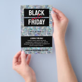 Holografische Opal Stone Achtergrond Sale Flyer (Hand)