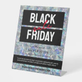 Holografische Opal Stone Achtergrond Sale Reclamebord Met Voetstuk (Voorkant)