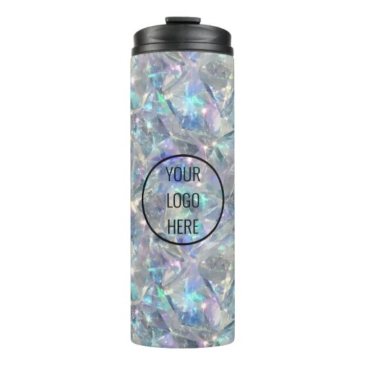 Holografische Opal Stone achtergrond Thermosbeker (Voorkant)