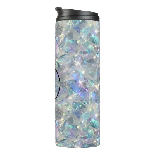 Holografische Opal Stone achtergrond Thermosbeker (Geroteerd rechts)