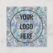 Holografische Opal Stone achtergrond Vierkante Visitekaartje (Voorkant)