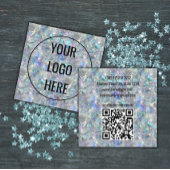 Holografische Opal Stone achtergrond Vierkante Visitekaartje