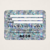 Holografische Opal Stone achtergrond Visitekaartje (Achterkant)