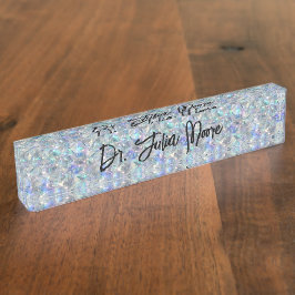 Holografische Opal Stone Achtergrondnaam Naambordje