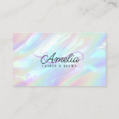 Holografische Opal Stone Eye Lashes Brows Make-up Visitekaartje (Achterkant)