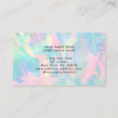 Holografische Opal Stone lotus Visitekaartje (Achterkant)