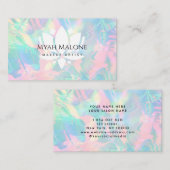 Holografische Opal Stone lotus Visitekaartje (Voorkant / Achterkant)